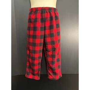 Child of Mine by Carter’s Buffalo Plaid Fleece Pants 4T Red Black Pajama